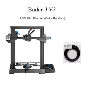 Creality 3D Printer Kits Ender-3 V2 3d Printers With Slilent Mianboard TMC2208 UI&4.3Inch Color Lcd Carborundum Glass Bed